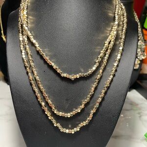 J. Crew Elegant Gold Beaded Necklace